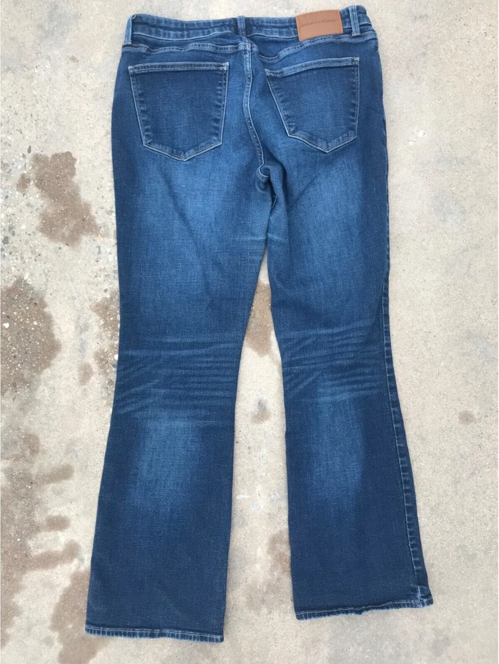 Lucky Brand Womens Lolita Boot Cut Blue Jeans 14/32R Stretch Cowgirl Lite Fading